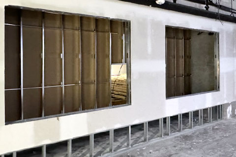 metal framing contractors job by Pronto Drywall